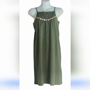 NWT Girl's Old Navy Fringe khaki tank dress sz XL (14)